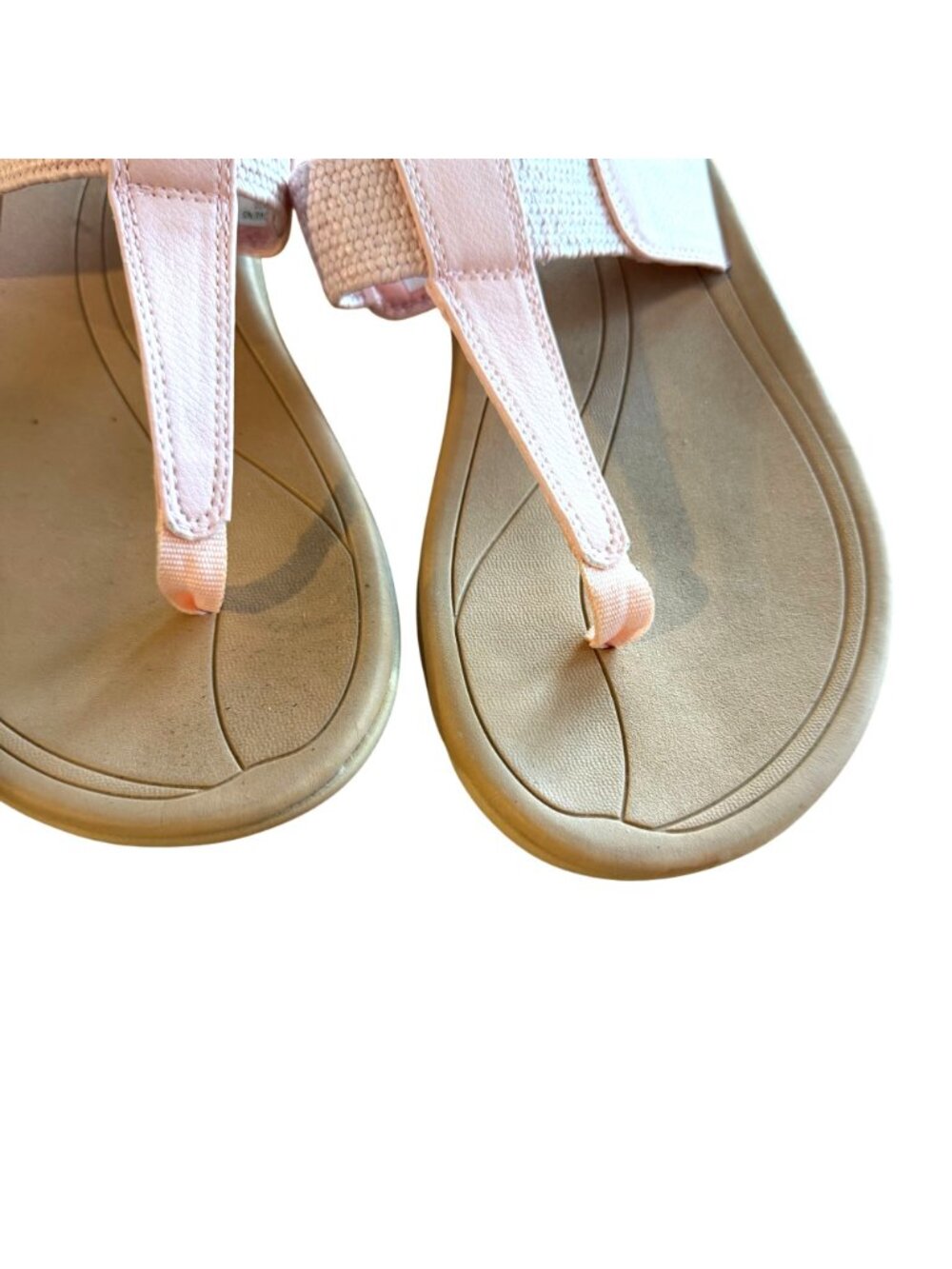 Freely T-Strap Sport Sandals 10 Womens Pink Thong Summer Classic Slip-On Comfort - Picture 2 of 6